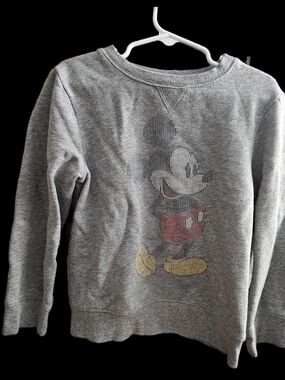 Disney Gray Sweatshirt with Vintage Mickey Mouse